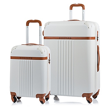 CHAMPS Vintage 2-Piece Hardside Expandable Spinner Luggage Set in Ivory. View a larger version of this product image.