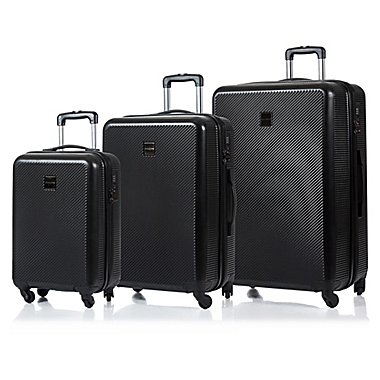 CHAMPS Iconic 3-Piece Hardside Expandable Spinner Luggage Set in Black. View a larger version of this product image.