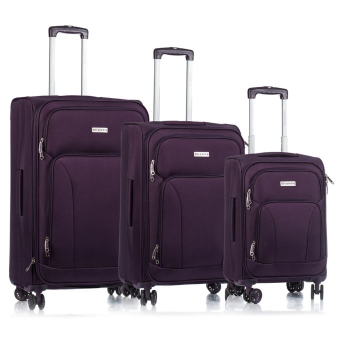 CHAMPS Travelers 3Piece Softside Spinner Luggage Set Bed Bath and