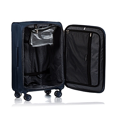 CHAMPS Travelers 3-Piece Softside Spinner Luggage Set in Navy. View a larger version of this product image.