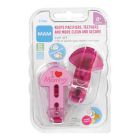 Alternate image 1 for MAM Love & Affection I Love Mommy Paci Clip with Leash Set in Pink