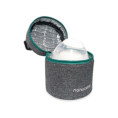 nanobebe 3-Bottle Bottle Cooler in Grey/Teal. View a larger version of this product image.