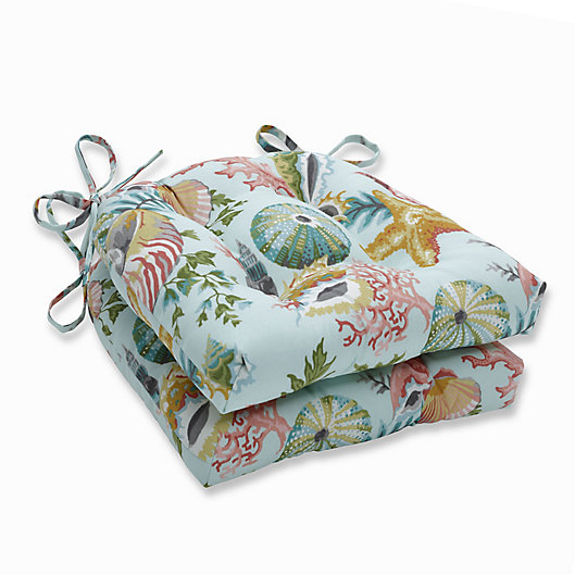 Alternate image 1 for Pillow Perfect Reversible Chair Pads (Set of 2)