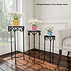 Alternate image 3 for Pure Garden Nesting Round Plant Stands in Black (Set of 3)