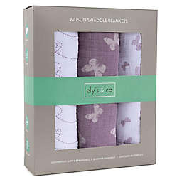 Ely's & Co.® 3-Pack Cotton Muslin Swaddle Blankets in Lavender