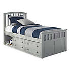 Alternate image 0 for Hillsdale Furniture Charlie Twin Captain&#39;s Bed with 2 Drawers in Grey