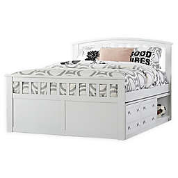 Hillsdale Furniture Charlie Full Captain's Bed with Storage Unit in White