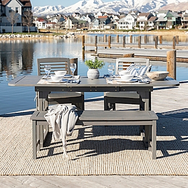 Forest Gate Arvada 4-Piece Acacia Wood Outdoor Dining Set. View a larger version of this product image.