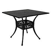 Sunnydaze Decor 35-Inch Square Outdoor Dining Table in Black