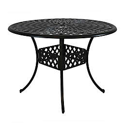 Sunnydaze Decor 41.5-Inch Round Outdoor Patio Table in Black