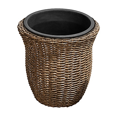 Vifah Oval Large Self-Watering Wicker Planter in Sandy Brown. View a larger version of this product image.