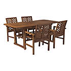 Alternate image 1 for Forest Gate Olive 5-Piece Outdoor Acacia Extendable Table Dining Set in Dark Brown