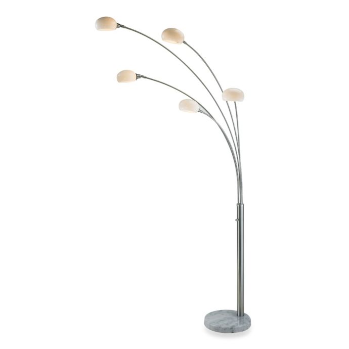 Adesso Luna Arc Satin Steel Floor Lamp Bed Bath Beyond