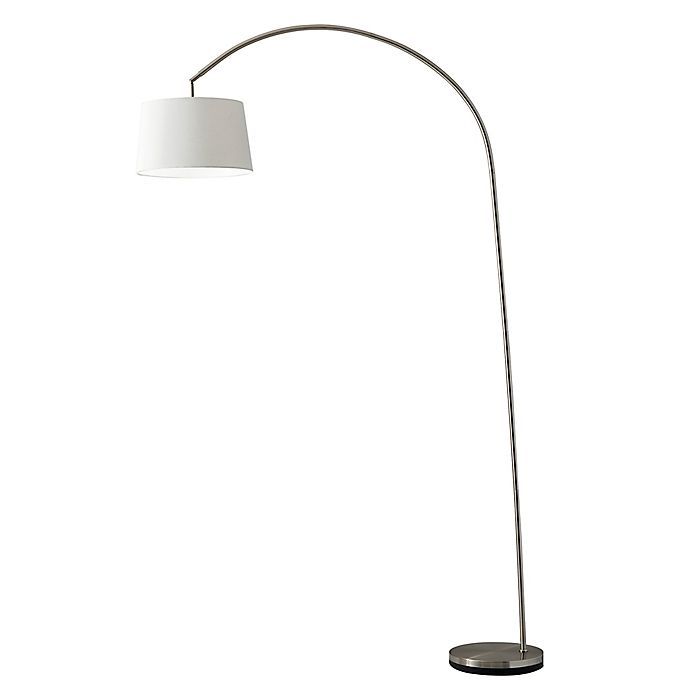 Adesso Goliath Floor Lamp With Fabric, Bed Bath And Beyond Etagere Floor Lamp