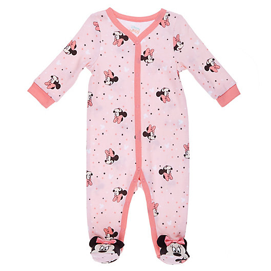 Alternate image 1 for Disney Baby® Minnie Mouse Footie in Pink