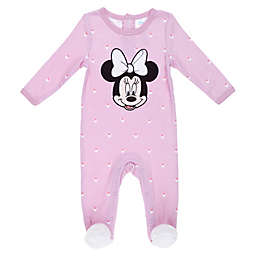 Disney Baby® Minnie Mouse Velour Footie in Mauve