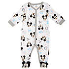 Alternate image 0 for Disney Baby&reg; Size 3-6M Mickey Mouse Footie in White