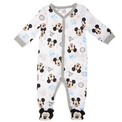 Disney Baby&reg; Size 0-3M Mickey Mouse Footie in White
