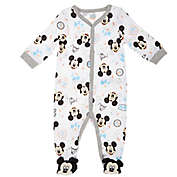 Disney Baby&reg; Mickey Mouse Footie in White