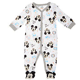 Disney Baby® Mickey Mouse Footie in White