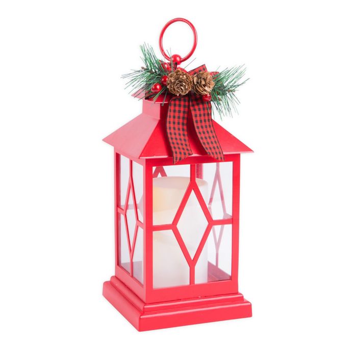 Home Essentials Beyond Decorative Indoor Holiday Lantern In Red