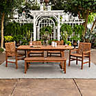 Alternate image 0 for Forest Gate Olive 6-Piece Outdoor Acacia Extendable Table Dining Set in Brown