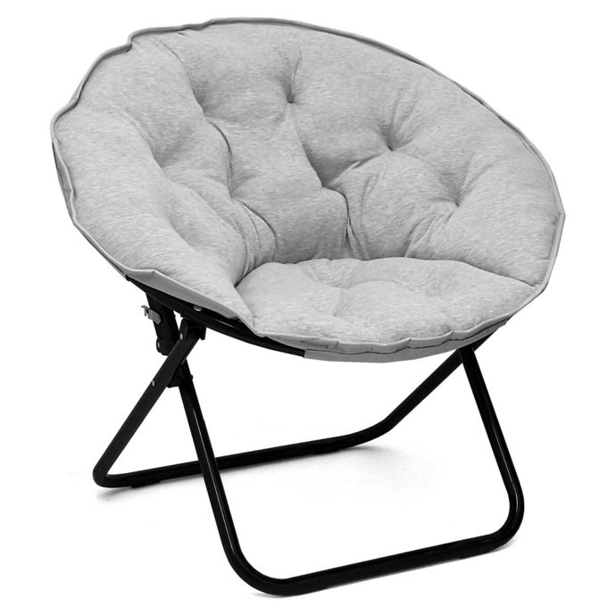 Folding Jersey Saucer Chair In Light Grey Bed Bath Beyond