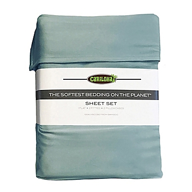 Cariloha&reg; Classic Viscose Made From Bamboo Full Sheet Set in Aqua. View a larger version of this product image.
