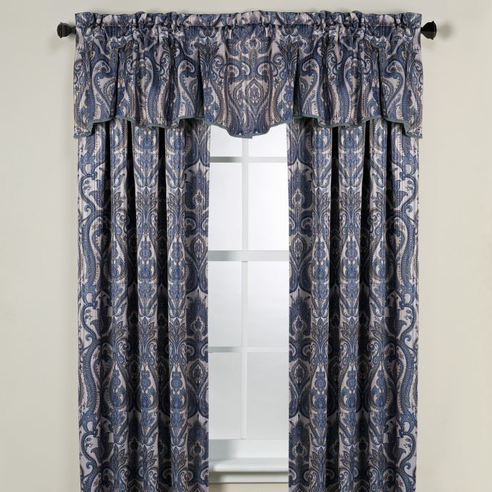 Caldwell Rod Pocket Blackout 108 Inch Window Curtain Panel In Blue