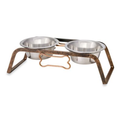 elevated double diner dog bowls