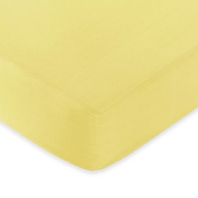 yellow crib sheet