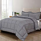 Alternate image 0 for Luxury All Season Medium Weight 3-Piece Full/Queen Comforter Set in Grey