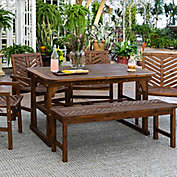 Forest Gate Olive 6-Piece Outdoor Acacia Extendable Table Dining Set