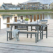 Forest Gate Olive 4-Piece Outdoor Acacia Extendable Table Dining Set