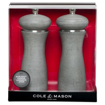 Cole & Mason Sherwood 2-Piece Salt and Pepper Mill Gift Set in Grey