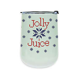 "Jolly Juice" 18 oz. Insulated Wrap Tumbler with Lid in White