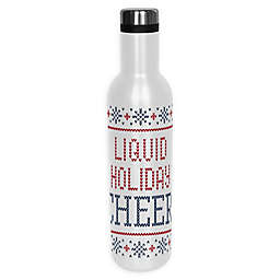 "Liquid Cheer" 26 oz. Insulated Water Bottle in White