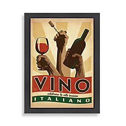 Americanflat Vino Italiano 26.5-Inch x 20.5-Inch Framed Wall Art