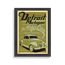 Americanflat Detroit Michigan Framed Wall Art