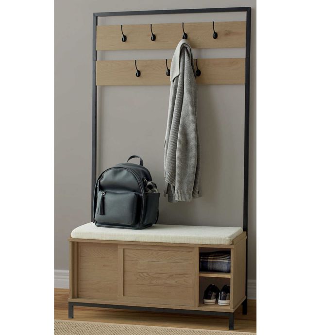 Weybridge Entryway Storage Hall Tree In Griege Bed Bath Beyond