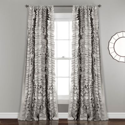 Belle 84-Inch Rod Pocket Window Curtain Panel in Grey (Single)