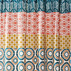 Alternate image 1 for Lush Decor Bohemian Stripe 84-Inch Rod Pocket Window Curtain Panels in Turquoise (Set of 2)