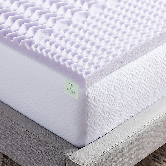 Lavender Foam Mattress Topper In Purple, Bed Bath And Beyond Memory Foam Mattress Topper King