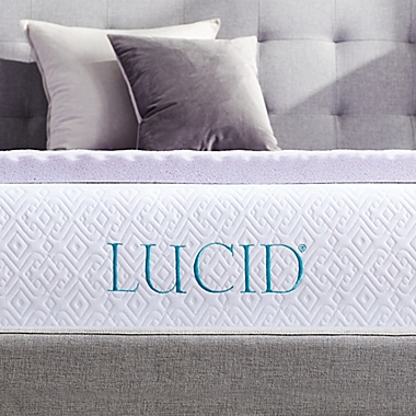 Dream Collection&trade; by LUCID&reg; 2-Inch 5-Zone Lavender Foam Twin XL Mattress Topper. View a larger version of this product image.