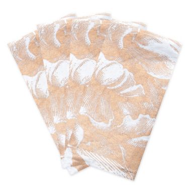 Caskata Peony Napkins in Gold (Set of 4). View a larger version of this product image.