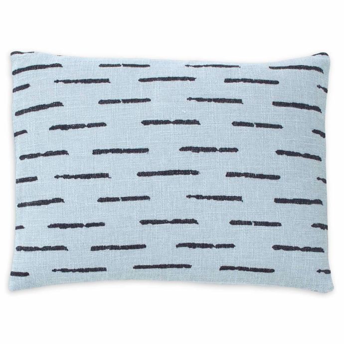 ED Ellen DeGeneres™ Riverside Oblong Throw Pillow in Dusty Blue Bed