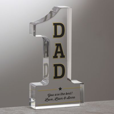 #1 Dad Personalized Colored Keepsake Award