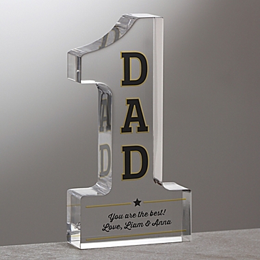 #1 Dad Personalized Colored Keepsake Award. View a larger version of this product image.
