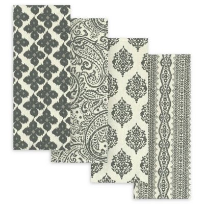 Elrene Everyday Casual Assorted Kitchen Towel in Grey (Set of 4)