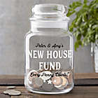 Alternate image 0 for New House Fund Personalized Glass Money Jar